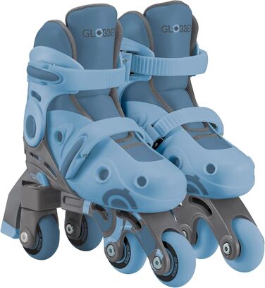 Дитячі ролики Globber 2в1: ролики-ковзани, регульовані, ABEC 9, блакитні (26-29)