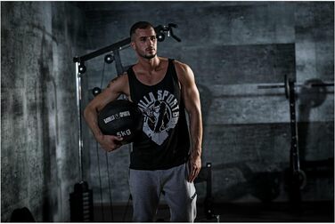 Медичний м'яч зі шкіри GORILLA SPORTS 1 кг, 29 см, чорний – для фітнесу, тренувань, набору м'язів