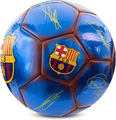 М'яч футбольний Hy-Pro FC Barcelona, класичний, металік, розмір 5, для тренувань та матчів