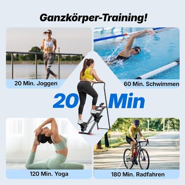 MERACH Сходи-степер для дому, вертикальний тренажер для кардіо та загальної фізичної підготовки, компактний, складаний, з регульованою висотою кроку, ручками та педалями (2438BR2)