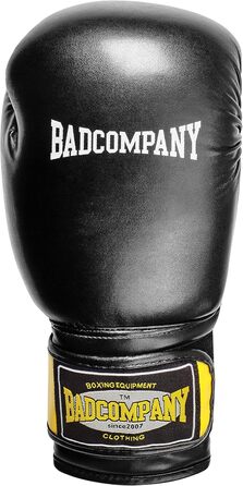 Боксерські рукавички Bad Company з екошкіри з вентиляцією, широкою фіксуючою стрічкою та липучкою, різні кольори, для боксу, спарингу та кікбоксингу, 10-16 унцій