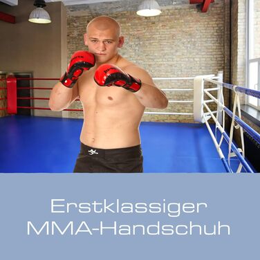 MMA рукавички для спарингу Ju-Sports Carbon, червоні, PU, із захистом великого пальця та кісточок, для тренувань і єдиноборств