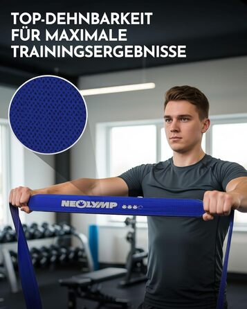 Стрічка для гімнастики NEOLYMP: екологічна, міцна, регульована – фітнес-стрічка, Powerband