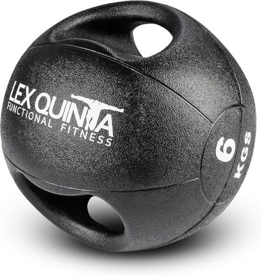 Медичний м'яч Lex Quinta з подвійною ручкою, 6 кг