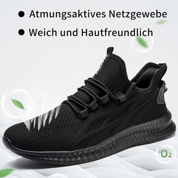Чоловічі кросівки: спортивні, літні, для бігу, занять у залі, фітнесу, тренувань, халупа, трекінг, розмір 39-50, чорний колір