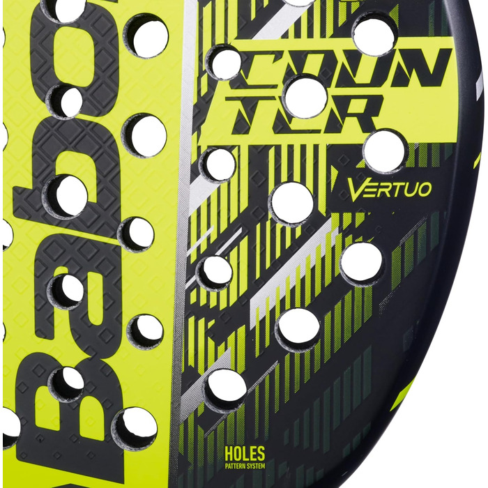 Падель ракетка Babolat Counter Vertuo, жовта, легка, універсальний розмір, для контратакуючих гравців, ідеальний баланс точності та сили