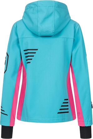 Жіноча куртка-вітровка Rock Creek Softshell D-402, розмір 4XL, бірюзово-рожева
