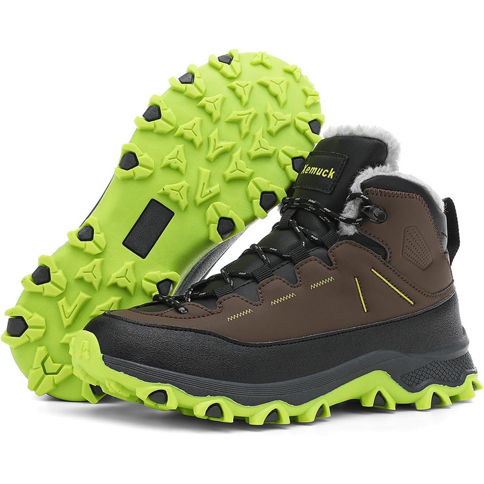 Дитячі трекінгові черевики Kinder: комфортні, теплі, для походів (EU 30-39, коричневі)