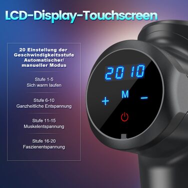 Масажер для м'язів, пістолет для масажу Deep Tissue, електричний масажер для рук, для спортсменів, бездротовий, 20 режимів, Wattne W2