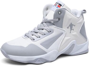 Баскетбольні кросівки High Top з антиковзким покриттям, легкі та зручні, розмір 43 EU, вузька колодка, білі