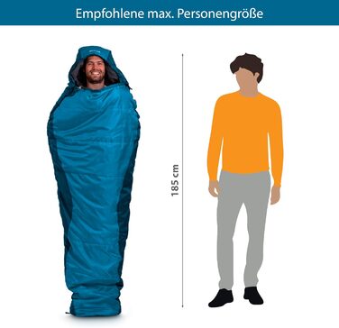 Сплячий мішок Outdoor 3 сезони -12.0°C, +7.0°C, блакитний