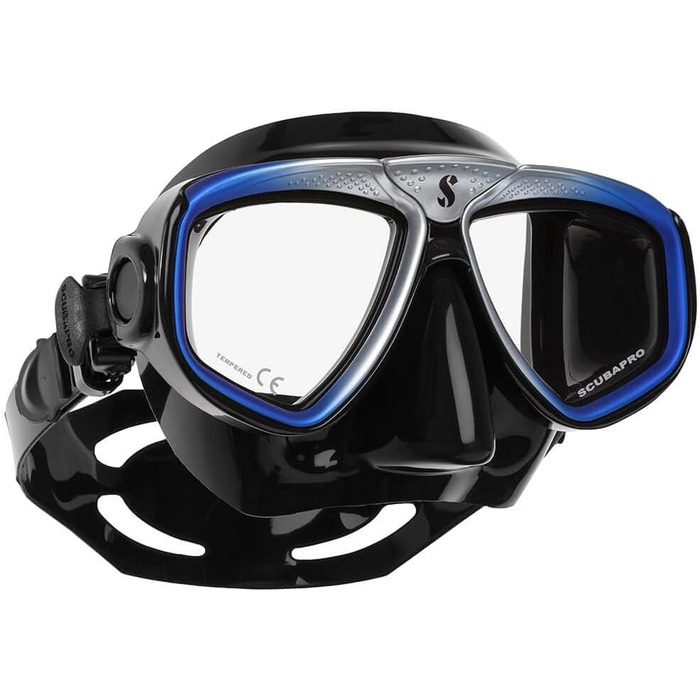 Маска для дайвінгу Scubapro Zoom EVO чорна/синя, силіконова