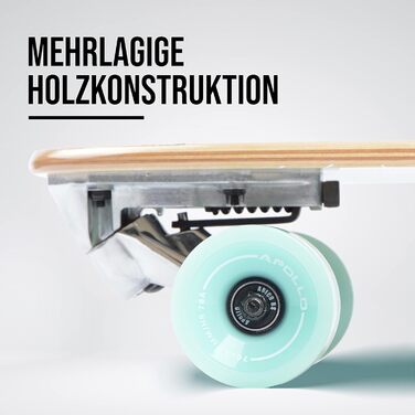 Скейтборд Apollo Barrel Board Savaii – компактний круїзер для міста, міні-лонгборд для дітей і дорослих, ідеальний для початківців, зручний для ком'ютерів