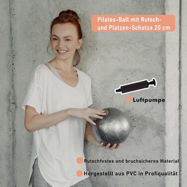 Pilates Ring Набір для домашніх тренувань: коло, ваги на щиколотки та зап'ястя, гумові стрічки, сірий колір