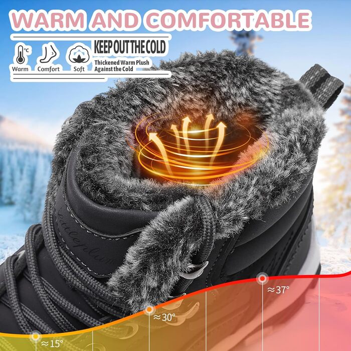 Черевики зимові жіночі Littleplum, утеплені, для трекінгу, сірі (40 EU)