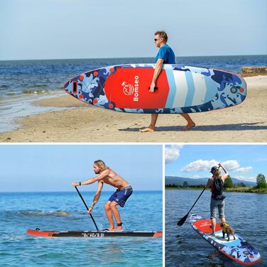 Надувний SUP Борд для SUP-бордингу (2 особи), 200 кг, блакитний