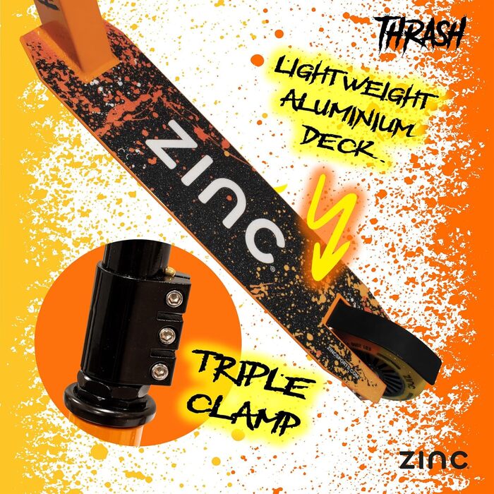 Дитячий трюковий ролер Thrash – легкий, з професійним кермом, підшипниками ABEC та колесами 100 мм