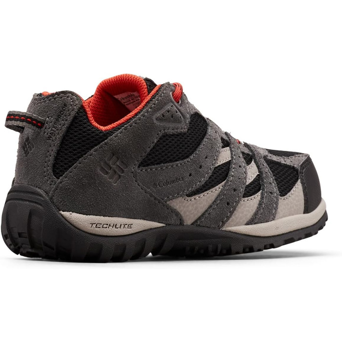 Дитячі трекінгові черевики Columbia Redmond Unisex, чорний/червоний (4 Big Kid)