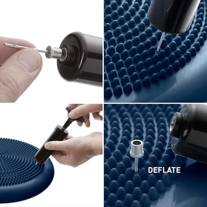 Крісло-подушка BodyMate для балансу та тренувань, 34 см, з насосом (NAVY-PEONY)