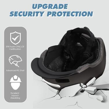 KINGLEAD Шолом для велосипеда з підсвічуванням, 5 режимів світла, USB-зарядка, для жінок та чоловіків, легкий шолом для дорослих, скутер, електровелосипед, шосе, Титан, 58-61 см