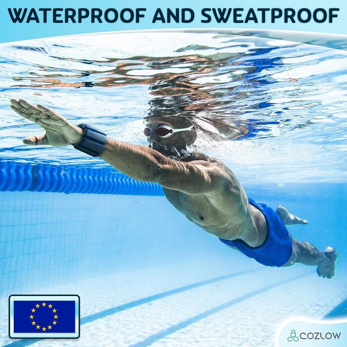 Гантелі для зап'ястя та кистей Cozlow (Чорні, набір 2 шт, 0.45 кг кожна)