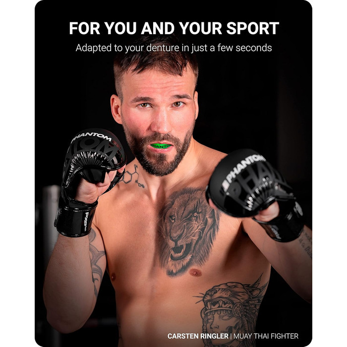 Капа спортивна Phantom Athletics для боксу, єдиноборств, дорослих - неоново-зелена