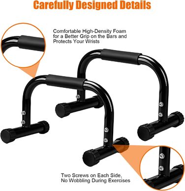 Паралелетки для віджимань та висіння, фітнес обладнання для дому та вулиці, Heavy Duty, протиковзаюча поверхня