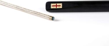 Більярдний кий Riley England RES-7 з жорстким кейсом, 3/4, ебенholz з 9.5 мм наконечником, 145 см, чорний/клен