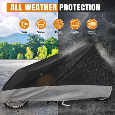 Водонепроникний чохол для вантажного велосипеда з оксфордської тканини 420D, гараж для велосипеда, захисна накидка для триколісного та одноколісного велосипеда