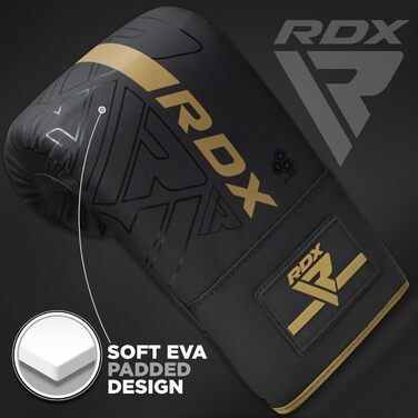 Боксерські рукавички RDX KARA для кікбоксингу, муай-тай, MMA, тренувань, золоті, штучна шкіра Maya Hide, для спарингу, боксу, фітнесу, боксерського мішка