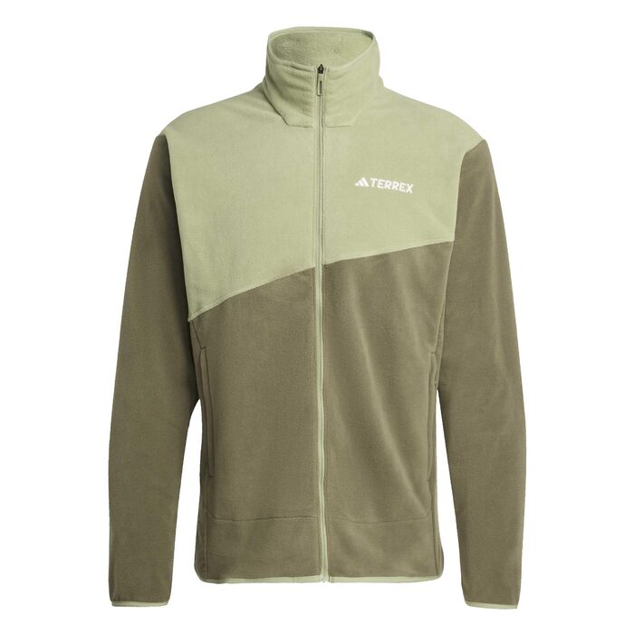 Чоловіча флісова куртка-світшот adidas Terrex Multi Fu Zip Fleece Jacket, Olive Strata/Tent Green, розмір L