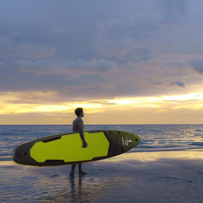 Надувний SUP Борд Allround 335см – Стабільний комплект Stand Up Paddle Board для початківців та професіоналів – Яскраве веслувальне дошка для йоги, риболовлі та відпочинку (Чорний)