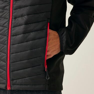 Чоловіча гібридна робоча куртка Regatta Professional Navigate Warm Hybrid Fleece — чорна, розмір M