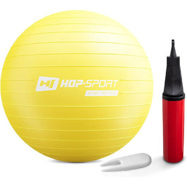 Гімнастичний м'яч Hop-Sport з насосом, 35-75 см, до 100 кг, для фітнесу, йоги, пілатесу, балансування
