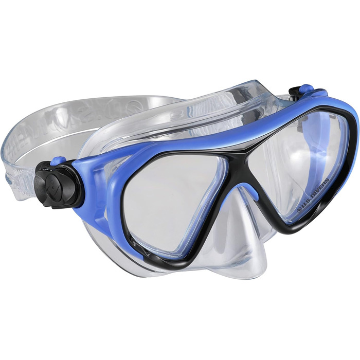Дитячий набір для підводного плавання US.Divers DORADO II JR: маска, трубка, ласти, 180° огляд, UV-захист, антизапотівання, синьо-чорний, для дітей від 6 років
