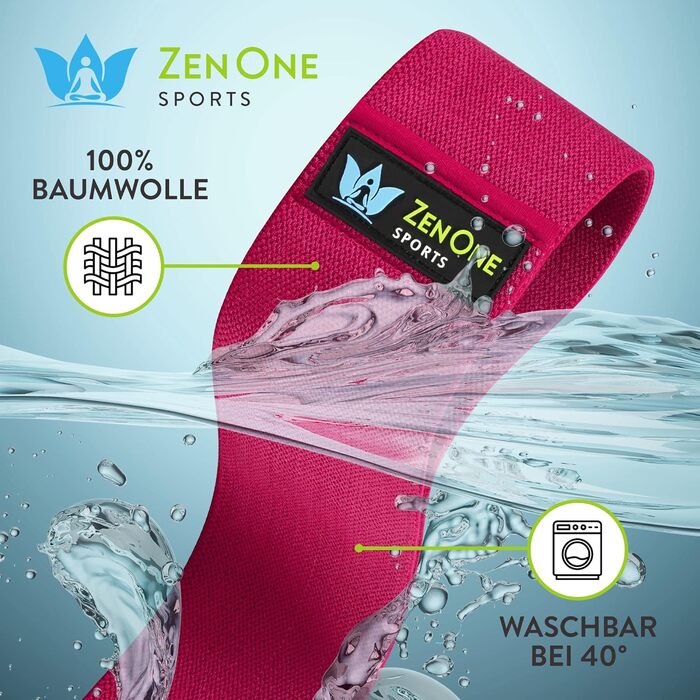 Гумові еластичні стрічки ZenOne Sports® для фітнесу - 6 рівнів опору, збірник вправ. Ідеально для кроссфіту, силових тренувань та розминки