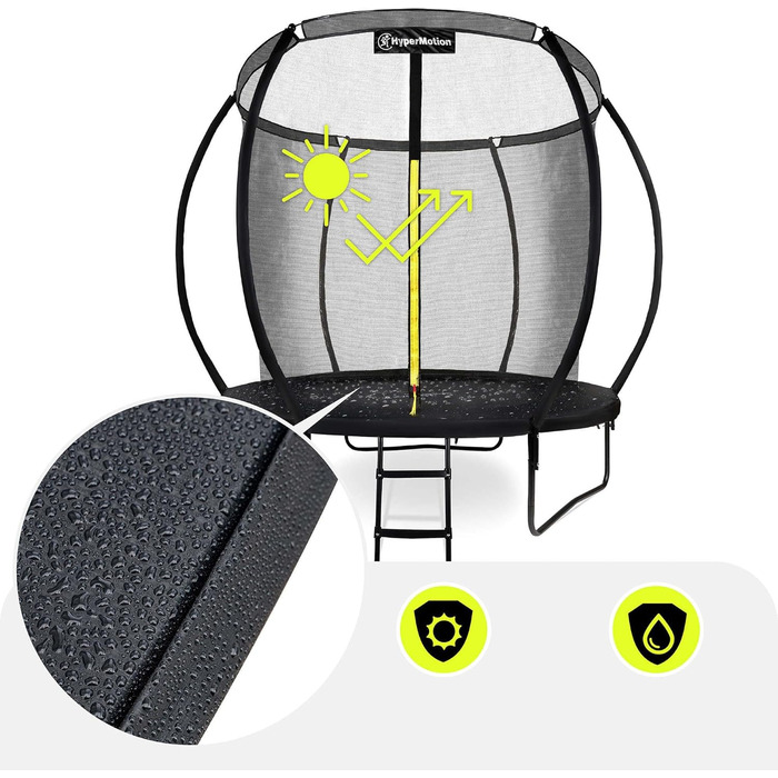 Трамплін гірчастий Hypermotion Outdoor для дітей 244/305/366/430/487 см - Швидковисихаючий, водонепроникний, чудова пружність, для саду (діаметр 244/305/366/430/487 см)