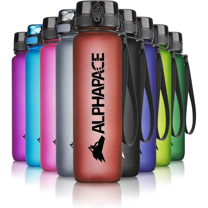 Спортивна пляшка Alphapace 500 мл, витіканнями, BPA-free, для спорту, велоспорту та активного відпочинку – з вставкою для фруктів (темно-червоний)