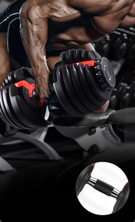 Регульовані обгумовані гантелі Fitli 1 x 24 кг