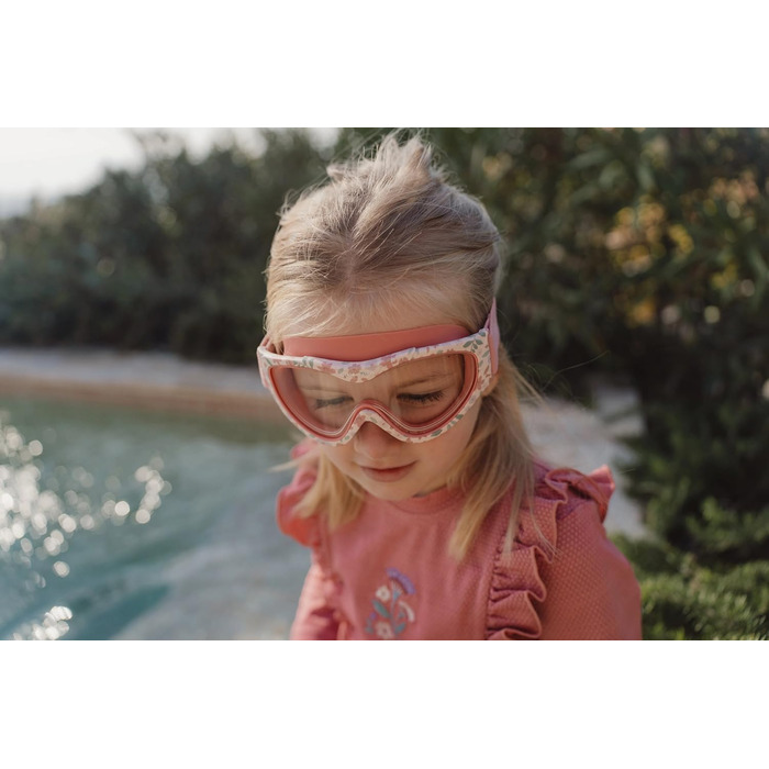 Дитячі окуляри для плавання Little Dutch Dreamy Mermaid рожеві для дівчаток 5-8 років з тканинною стрічкою