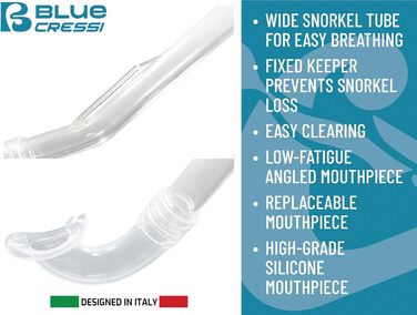 CRESSI Seashell Seekers: Дитячий набір для снорклінгу (маска, трубка, короткі ласти) S/M (2-7 років) Blau/Wassergrün