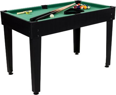 Ігровий стіл Multigame Mega 15 в 1 з аксесуарами: пінг-понг, більярд, кікер, швидкий хокей, 3 кольори (чорний)