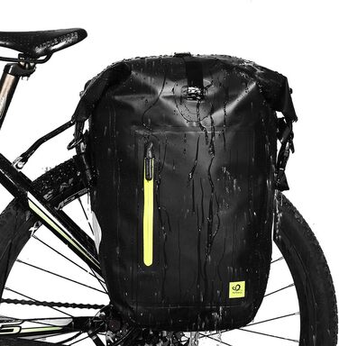 Велосипедна сумка WATERFLY 25L на багажник, водонепроникна, чорна