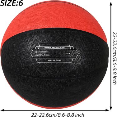 Баскетбольний м’яч Sportfly важкий 1 кг, розмір 6, для тренувань у приміщенні та на вулиці, для розвитку дриблінгу та пасу