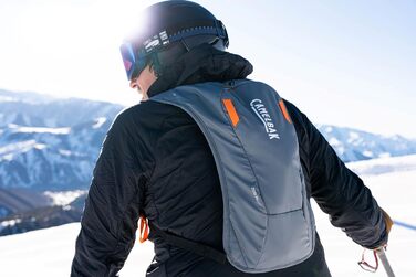 Гідраторний рюкзак CamelBak Zoid сірий/помаранчевий для спорту