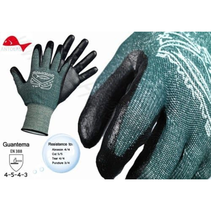 Рукавички SALVIMAR Dynema, зелені (M, зелений колір)