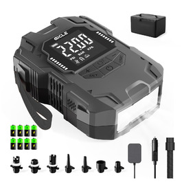 Електричний насос для сапбордів GICLE 22PSI з акумулятором Type-C, 36W, 12V DC для SUP, човнів, каяків, водних видів спорту - Сірий