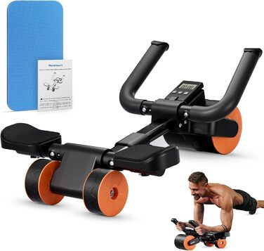 Ролер для пресу з автоматичним відскоком, тренажер для дому, чорний