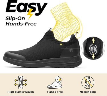 Жіночі кросівки FitVille V3: зручні, дихаючі, широкі (38 EU) для ходьби, фітнесу, занять спортом та активного відпочинку. Чорний колір