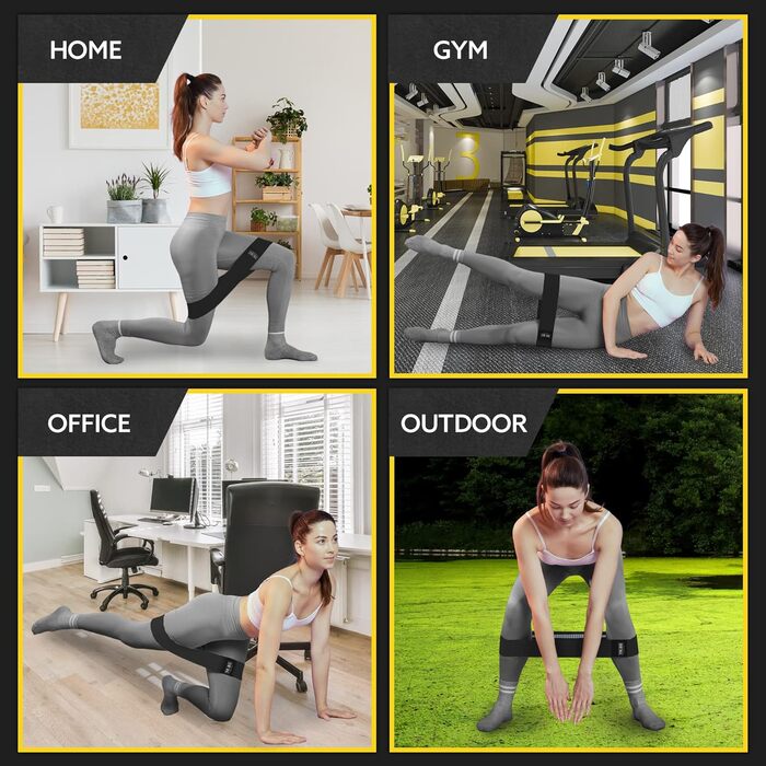 Тканинні фітнес-гумки для ніг Tribe Lifting, набір еластичних стрічок для тренувань, сідничні гумки для жінок та чоловіків, сірі